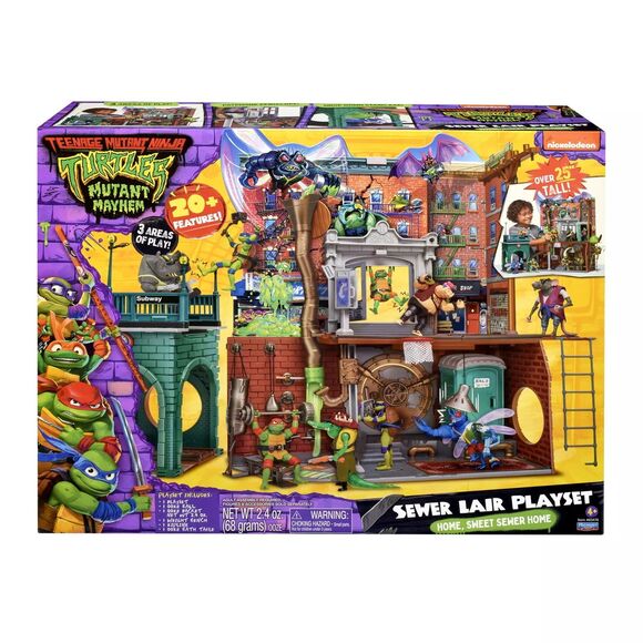 Teenage Mutant Ninja Turtles Mutant Mayhem Sewer Lair Playset by Playmates - Picture 3 of 7